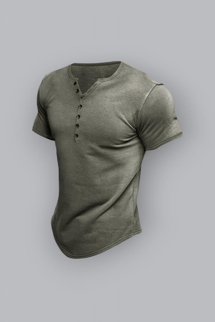 Tom Harding Kurzarm Henley Shirt