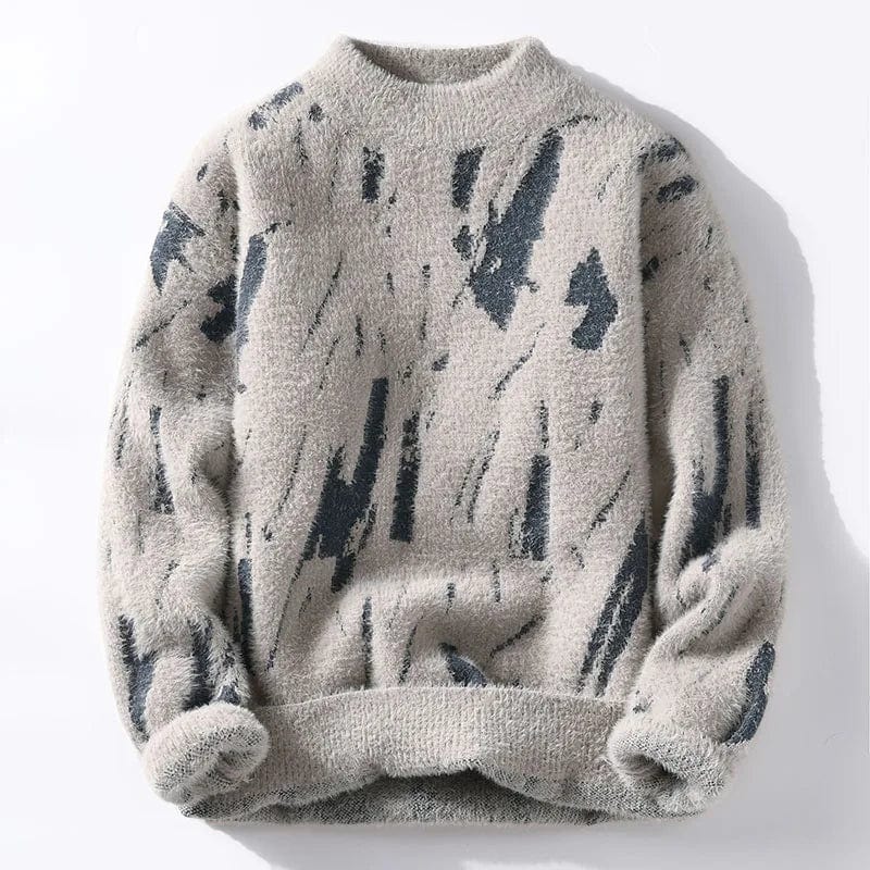 Art-Inspired Knit Pullover