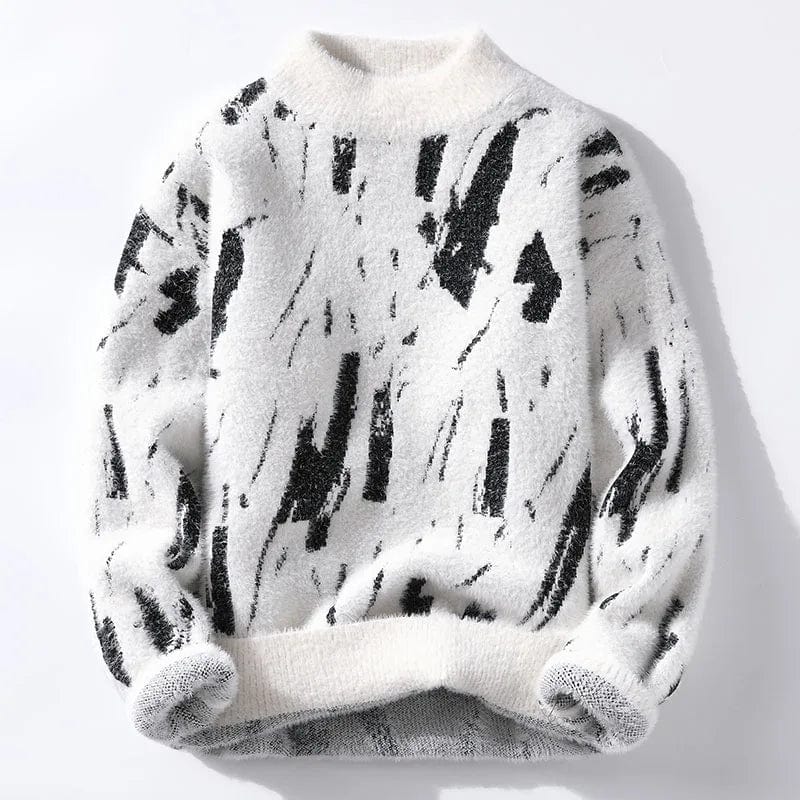 Art-Inspired Knit Pullover