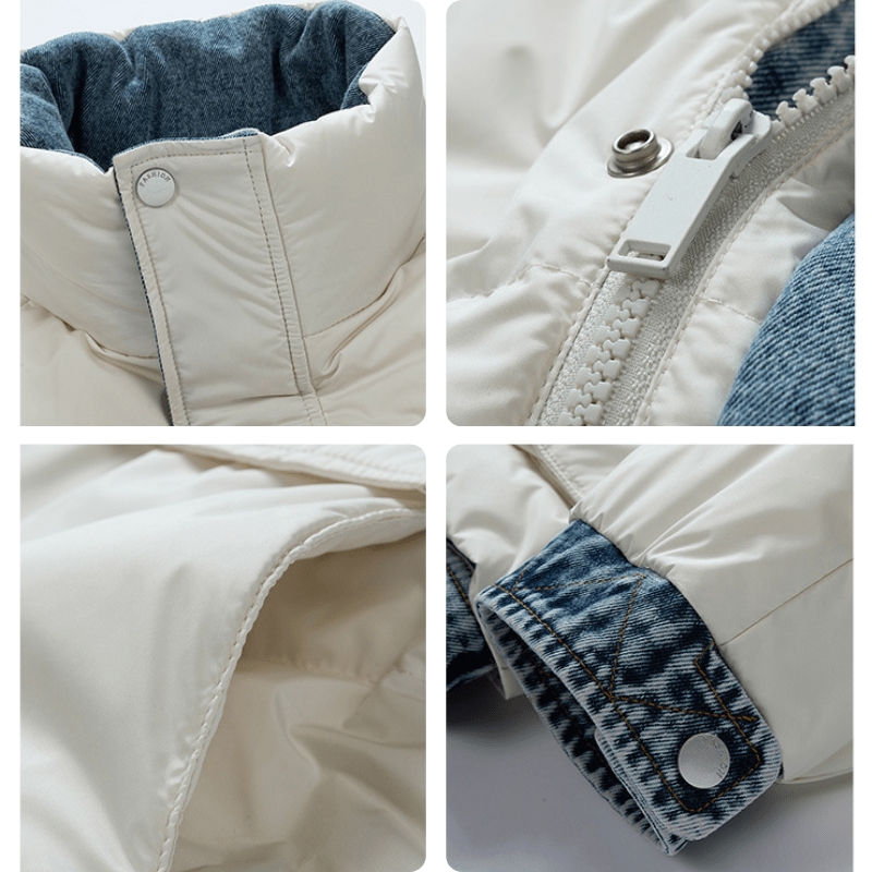 Arctic Denim Down Feather Jacket